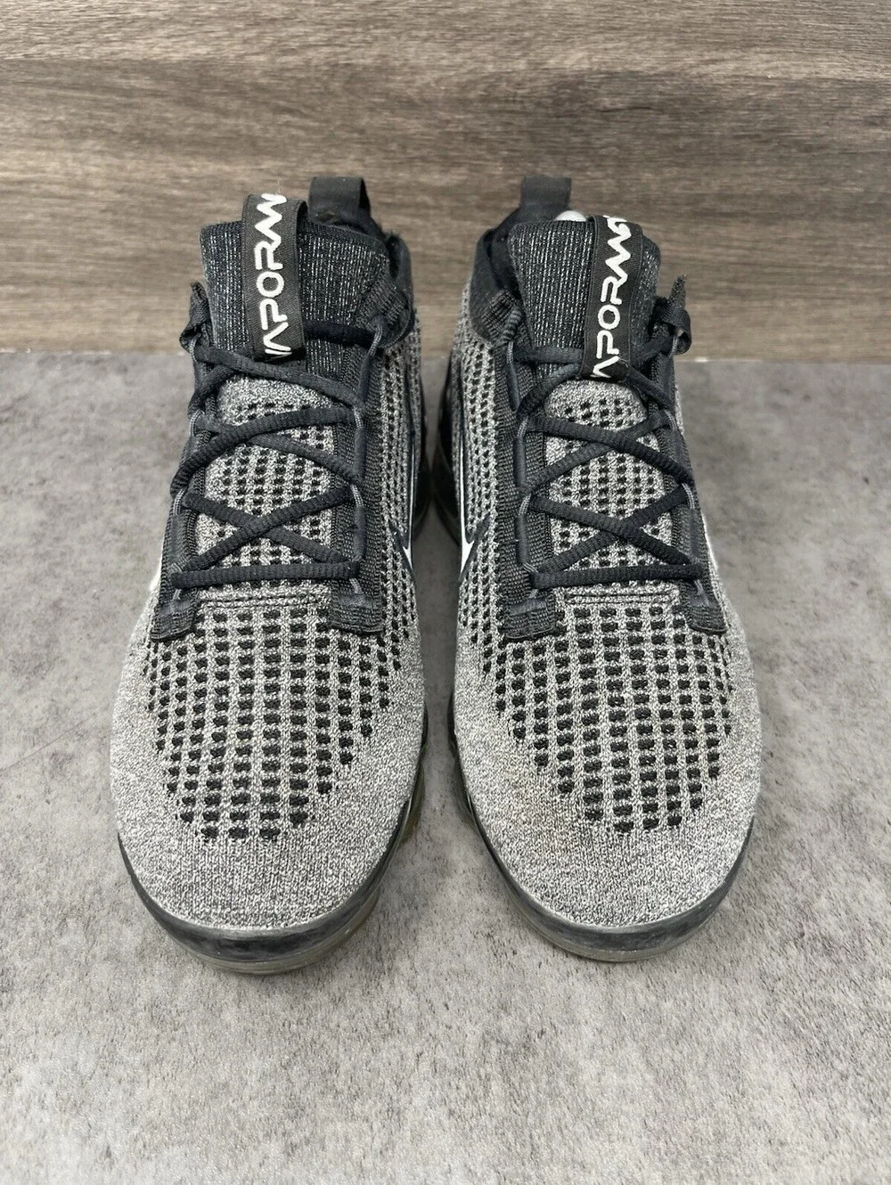 Nike Air VaporMax 2021 Flyknit Oreo Size 6.5Y Kids Black White DB1550-006